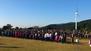 山茶花高原でロードレース大会がありました